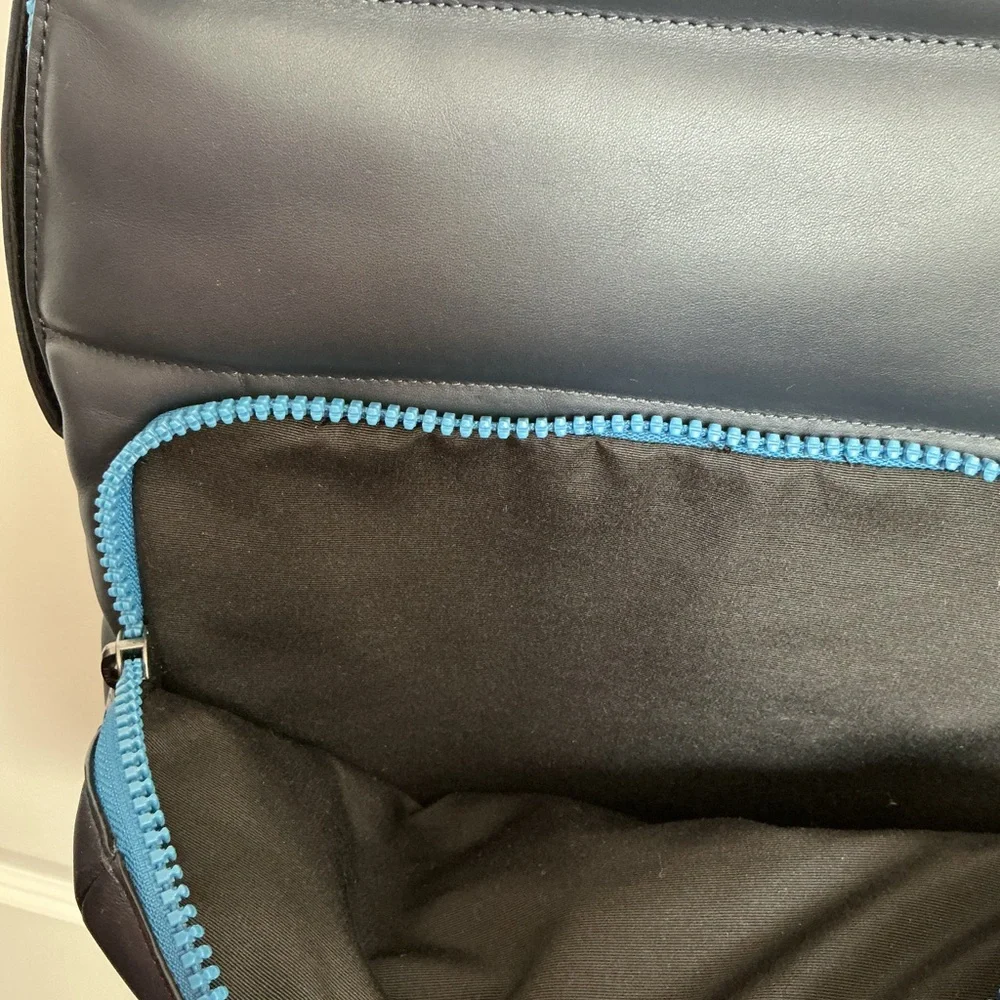Coach Backpack in Black with Blue Accents